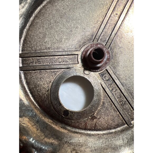 Vintage Ornate Justice Scale With Red Crystal Accents & Glass Dishes - Picture 6 of 6